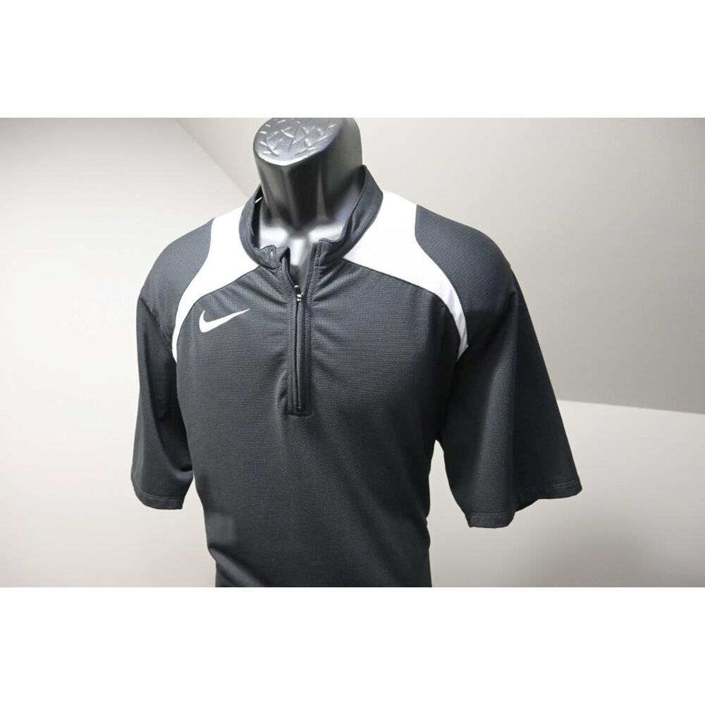 Nike Tennis Sphere Dry 1/4 Zip Gym Shirt Athletic Short Sleeve Tee Mens Sz Large